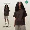 Fábrica Transfronteriza Primavera/Verano 2026 Marca de Moda 305g Corte Holgado Camiseta Básica de Manga Corta para Hombre Niebla Tono Tierra Algodón Puro Camiseta para Hombre