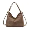 Mochila Tote para Estudiante para Clase 2025 Estilo Coreano Otoño e Invierno Moda Retro Gran Capacidad Bolso de Hombro Bolso Debajo del Brazo para Mujeres