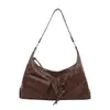 Bolsa tote texturizada popular deste ano bolsa de bolinho bolsa feminina 2026 Outono nova chegada cor sólida simples bolsa de ombro para trabalho bolsa de axila