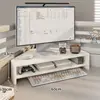 Soporte Elevador para Monitor de Computadora de Esquina, Bandeja para Teclado, Trípode de Escritorio, Almacenamiento Multinivel