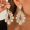 Brincos Europeus e Americanos Mais Vendidos em Formato de Gota com Zircônias Completas para Mulheres, Luxo Leve, Elegantes e de Alta Qualidade, Acessórios da Moda para Festas