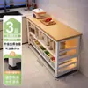Prateleira de Armazenamento para Armário de Cozinha, Armário de Armazenamento Multicamadas de Chão, Micro-ondas Multifuncional, Armário para Corte de Vegetais, Aparador, Armário de Armazenamento