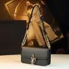 Cadena Estilo Francés 2026 Nuevo Modelo Exquisito Bolso tipo Baguette para Debajo del Brazo Bolso de Hombro Cruzado de Gama Alta Diseño de Nicho Bolso de Cuero Genuino para Mujer