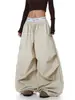 Calça de jazz plissada com estampa de letras hip-hop americana de perna larga para mulheres, calça de dança hiphop de verão, com caimento solto e que emagrece