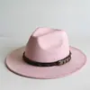 Nuevo sombrero de copa jazz de gamuza transfronterizo para hombres y mujeres, sombrero de copa de ala pequeña, estilo británico vintage