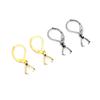 Acero Inoxidable Transfronterizo Oro Forma D Clip de Gancho Francés 2.5*9mm Hebilla Semilla de Melón Hebilla Clip Esmeralda Accesorios de Joyería diy