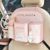 Cubo de Basura para Coche Lluvia Azul Cuero de Dibujos Animados Caja de Almacenamiento Multifuncional para Colgar en el Asiento del Coche Bolsa de Almacenamiento para el Respaldo del Asiento del Coche