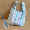 Bolsa de compras plegable de moda para supermercado, de gran capacidad, portátil, para mujer, para el hombro, ecológica.