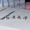 Star Ins Estilo Fresco Diseño de Nicho Acero de Titanio Médico Hélice de Oreja Estrella Clavo de Hueso Estrella Zirconia Pendientes para Mujeres