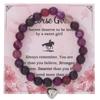 Nova Pulseira Listrada Rosa Transfronteiriça Pulseira para Festival de Música de Ágata de Cristal Rosa Pulseira de Coração de Pêssego Amizade entre Homens e Mulheres Amazon