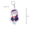 Periférico de anime departamento de literatura latido del corazón llavero acrílico Mónica colgante transparente