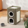 Ninho de Gato Dobrável Três Camadas Porta Dupla Sisal Semi-fechado Transfronteiriço Arranhador Dupla Camada Multifuncional Casa para Afiar Garras de Gato