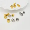 Cuentas Espaciadoras de Acero Inoxidable para Manualidades con Diseño Floral, Cuentas Cilíndricas Rectas Pequeñas de Cintura Delgada para Pulseras, Cuentas Espaciadoras que No se Desvanecen