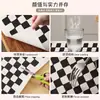 Tapete de Mesa Simples Off-White para Gabinete de TV para Uso Doméstico, Toalha de Mesa de Couro de Alta Qualidade, Impermeável e à Prova de Óleo, Resistente a Manchas e Desgaste