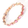 Pulsera Magnética Completa Popular de Amazon con Forma de Corazón, Aleación Ecológica Ajustable con Diamantes, Pulsera Antiestática en Stock