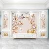 Armonía en el Hogar Trae Prosperidad Papel Tapiz Decorativo para Pared de Fondo de TV Mural Decorativo Tela de Pared 3D Sin Costuras Cubierta de Pared para TV de Sala de Estar 8D