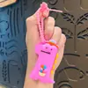 Llavero de martillo que hace ruido para aliviar el estrés de panda, colgante de martillo pequeño de silicona de capibara chillón, lindo regalito