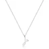 Nuevo Producto Caliente Transfronterizo Diseño Creativo Collar con Letra para Mujer Cadena para Clavícula Personalizada Nicho Acero Inoxidable Estilo Lujo Ligero Collar