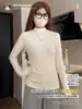 Camiseta Base de Cuello Alto Serie de Colores Melard para Mujer 2026 Nuevo Otoño e Invierno Ajustada de Manga Larga Tejida