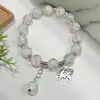 Pulseira de Coelho de Jade Chinês Antigo Atacado Pulseira de Coelho com Caractere Fu Feminina Estilo Chinês Retro Pulseira de Estudante Presente Geração Cabelo