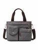 Bolsa Transversal Masculina Wanke Shang Canvas Resistente ao Desgaste Bolsa de Ombro Bolsa para Notebook Masculina Urbana Simples Portátil Bolsa Masculina para Passeios