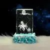 Medusa Gravada a Laser Criativa Série Oceano Cristal Luminous Luminária de Mesa Ornamento Lâmpada de Atmosfera Presente