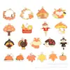 Diversión de Acción de Gracias Caricatura Casa de Hongos Guirnalda Aretes de Pavo Aleación Accesorios de Gota de Aceite Llavero Colgante Hecho a Mano