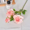 Flores de Rosa Artificiais Estilo Francês com Borda Queimada, Rosas Artificiais, Enfeites Vintage, Arranjos de Flores Decorativas para Mesa de Jantar da Sala de Estar