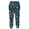 Venta Directa Transfronteriza Popular Europeo y Americano Impresión Digital 3D Pantalones de Chándal Copo de Nieve Navideño Rectos Sueltos Casuales para Hombres y Mujeres