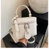 Bolsa Cubo de Color Bloque Texturizada de Alta Calidad Nueva Primavera 2026 Moda Coreana Versátil Cruzada Retro Lujo Ligero Bolsa Caja