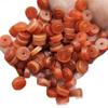 Ágata Roja Escarchada Jade Botón Cuentas Ábaco Jade Cuentas Sueltas Calcedonia Cuentas Espaciadoras Corte Recto Cuentas Píldora Accesorios de Joyería Cuentas