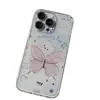 Gato Mariposa Rosa Adecuado para Funda de Teléfono Móvil Apple 17Promax Iphone16 Modelo Nuevo 15Promax/14Proma