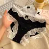 Pantis de encaje de 10A para mujer, seda de hielo, transpirables, cómodos, amigables con la piel, tallas grandes, pantis de triángulo, pantis de encaje para mujer, lunares de puro deseo