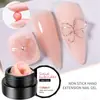 Gel para extensión de uñas en lata, esculpido y modelado sólido, sin necesidad de forma de papel, no pegajoso, parches de extensión de uñas rápidos