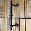 Estilo Europeu Vintage Elegante Pátio de Jardim Alça de Porta de Ferro Fundido Puxador Decoração de Casa Decoração de Parede Alça de Porta