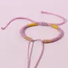Pulsera Tejida Nudo Vajra Estilo Tíbet, Producto Semi-Terminado, Adecuado para Enhebrar Cuentas Doradas, Cuerda Multicolor, Pulsera de Cuerda Roja, Cordón de Cuero
