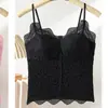 Camisola de Renda Versátil Lingerie Transmissão Ao Vivo Dropshipping Sexy Decote V Almofadas de Sutiã Embutidas Sutiã Longo Regata Comércio Exterior Transfronteiriço