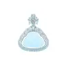 Colgante de Cobre Chapado en Plata 925 Totalmente Incrustado con Diamantes Colgante Vacío Diy Buda Colgante Público Incrustación Propia Jade Calcedonia Buda Maitreya Se Puede Abrir la Tapa