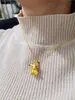 Colgante de Pikachu Esmerilado Cadena para Clavícula Moda Femenina Estudiante Collar de Dibujos Animados Muñeca Linda Colgante