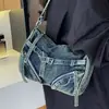Bolso de mezclilla para mujer, nueva moda casual de verano de tendencia 2026, adecuado para la escuela y el trabajo, versátil bolso de hombro y bolso cruzado
