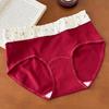 9706 Ropa Interior Roja Súper Hermosa para el Año del Zodiaco, Ropa Interior Roja Ancola para Mujer, Estilo Coreano Algodón Clase A 10A Pantis de Cintura Media