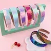 Diadema de dama con ala ancha de 3 cm transfronteriza diadema colorida creativa con lentejuelas personalidad presión para el pelo Joker accesorios para el pelo al por mayor