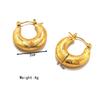 Pendientes al por mayor, moda transfronteriza europea y americana, pendientes de acero de titanio, tendencia simple, chapado en oro de 18 quilates, moda ligera de lujo.