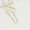Corrente de Clavícula Popular Transfronteiriça Banhada a Cobre Ouro Real 14K Padrão Ondulado Retrô Literário Popular Mesmo Estilo Versátil Personalizado