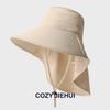 Sombrero Personalizado de Verano para Exteriores Impermeable de Secado Rápido Sombrero de Pescador con Ala Ancha Chal Desmontable para Cola de Caballo Sombrero de Pesca Anti-UV