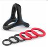 Exportação de Vibrador Anel Aquecido Vibratório Masculino com 10 Frequências Duplos Motores para Massagem e Exercício, Anel de Silicone
