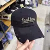 Gorra de Béisbol con Bloques de Color Desgastado y Bordado de Letras para Mujer, Moda Americana Versátil de Primavera y Verano que Hace que la Cara Parezca Más Pequeña