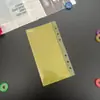 A6 Amarelo PP Bolsa de Folhas Soltas Caderno de Abertura Esquerda Livro Criativo de Folhas Soltas Bolsa de Folhas Soltas para Planejamento de Orçamento em Dinheiro