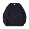 Sudadera de Algodón Puro de Invierno con Logo Personalizado Ropa de Trabajo Sudadera con Capucha y Forro Polar Pulóver Cuello Redondo Camisa para Reunión Anual Uniforme de Clase