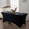 Capa de Mesa Retangular Veludo Elástica para Conferências, Casamentos, Banquetes, Capa de Mesa Espessa para Beleza, Toalha de Mesa, Capa de Mesa de Jantar
